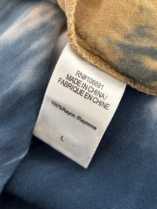 Young Fabulous & Broke Dawn Navy Tie Dye Maxi Dress Bohemian Large - Picture 15 of 16